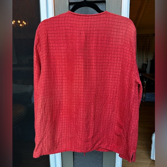 Eileen Fisher Women’s Mandarin Silk Cardigan Jacket Frog Button Size Large - Picture 4 of 8